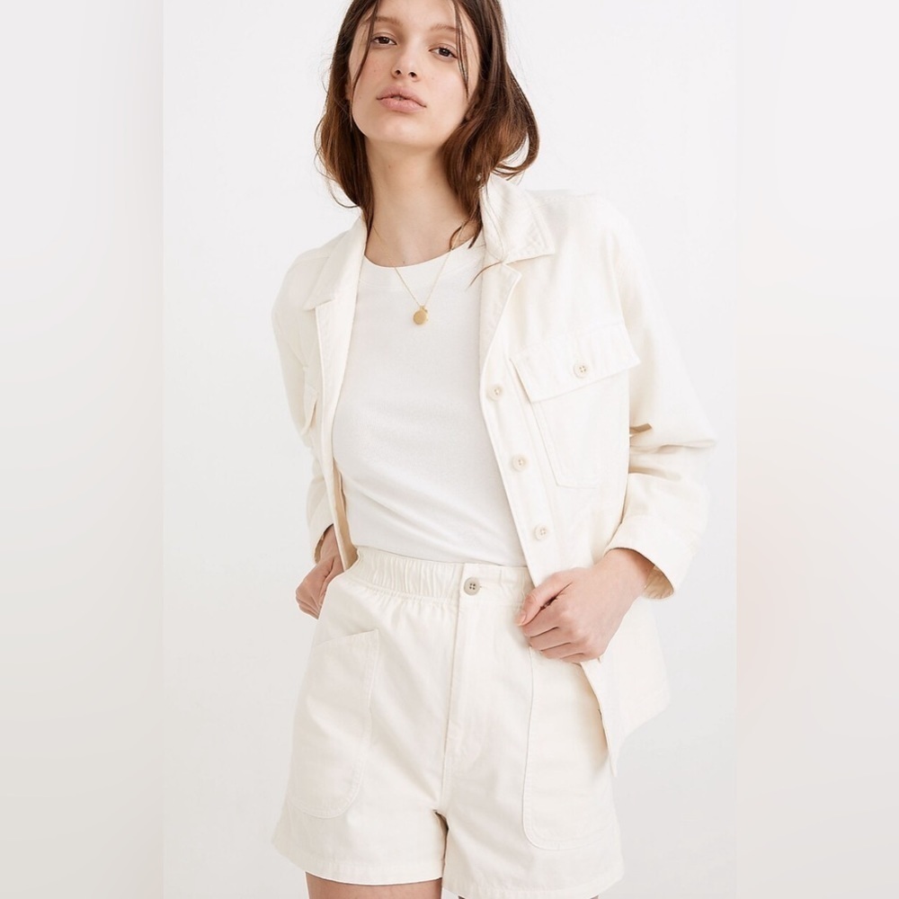 MADEWELL Sz M Drakefield 100% Cotton Unlined Multiple Pockets Shirt Jacket